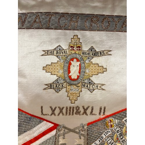 43 - The Black Watch Royal Highlanders silk embroidery
