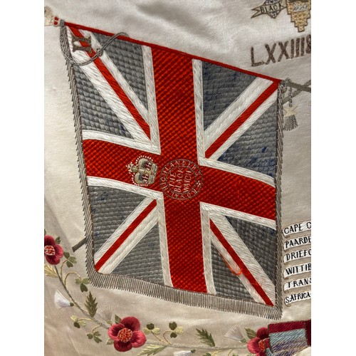 43 - The Black Watch Royal Highlanders silk embroidery