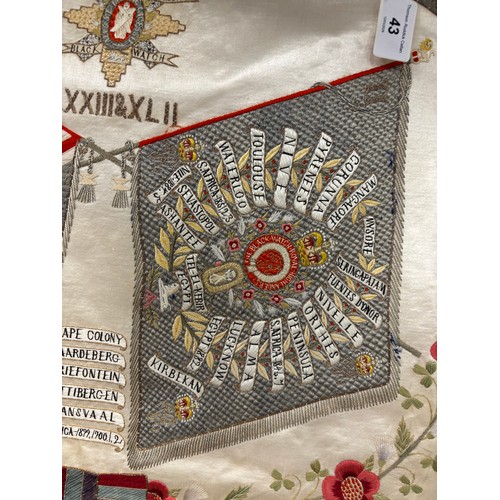 43 - The Black Watch Royal Highlanders silk embroidery