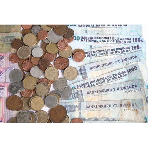 51A - Assorted wold coins and bank notes