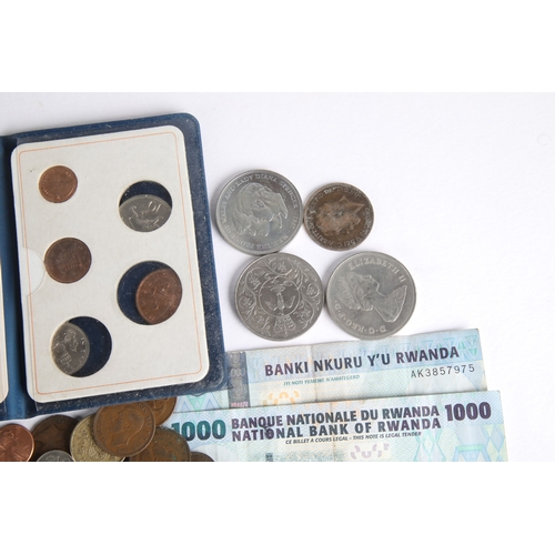 51A - Assorted wold coins and bank notes