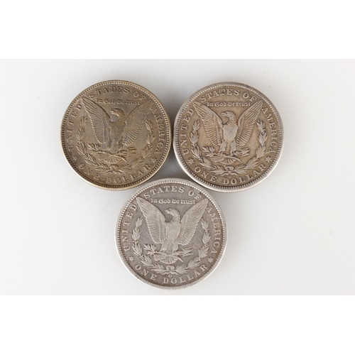 1511 - UNITED STATES OF AMERICA USA Morgan dollars 1886, 1900 O and 1921 S, 78g gross. (3)