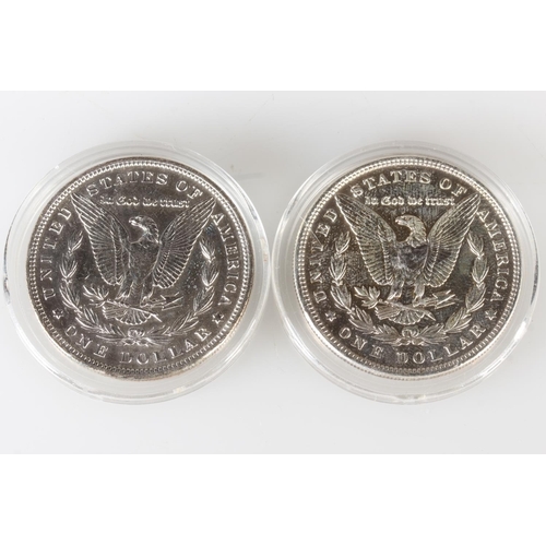 1512 - UNITED STATES OF AMERICA USA Morgan dollars 1886 EF and 1896 EF, 53g gross. (2)