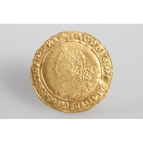1650 - ENGLAND King James I (1603-1625) third coinage (1619-1625) hammered gold laurel (20 shillings) coin,... 