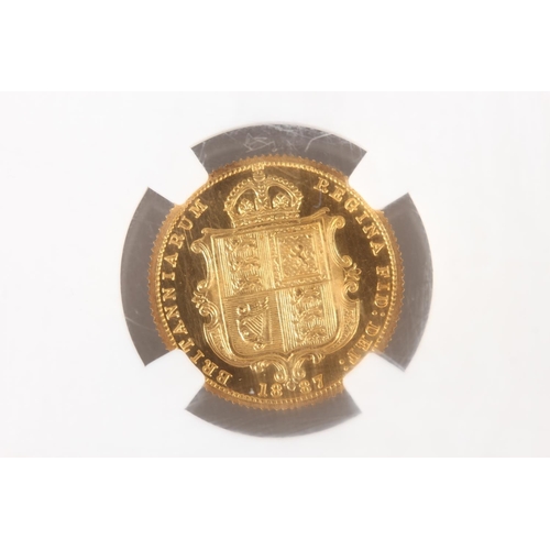 1654 - UNITED KINGDOM Queen Victoria (1837-1901) gold half sovereign 1887, Jubilee bust, S3869. Slabbed by ... 