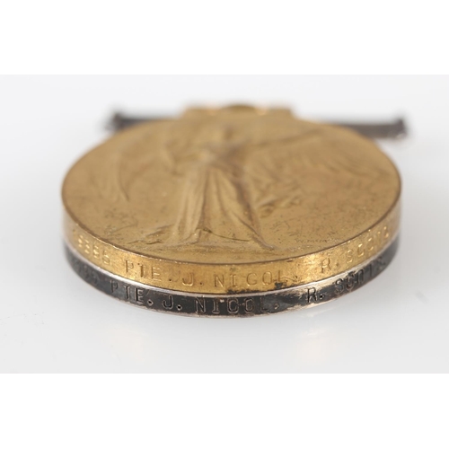 1671 - Medals of 19395 Private James Nicol of B Company 16th Battalion Royal Scots who died 1st July 1916 (... 