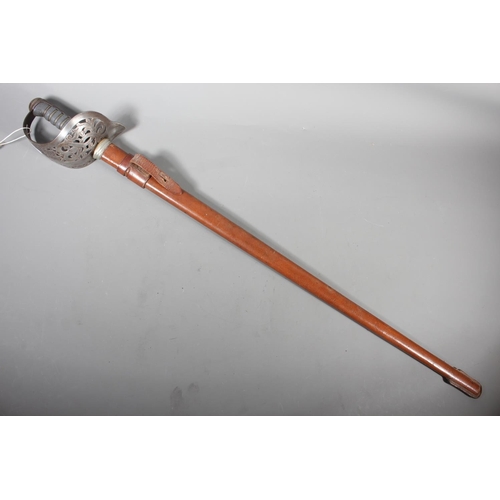 Victorian British 1895 pattern sword, the picquet blade etched with ...