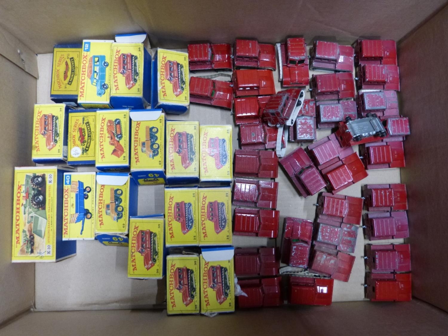 Matchbox number 35 Snow Trac models, many with boxes and other Matchbox ...
