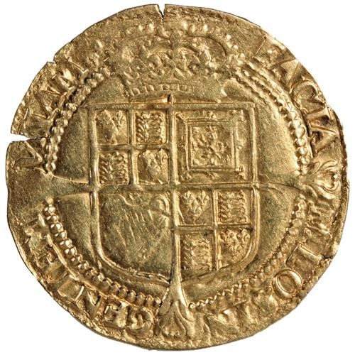 1650 - ENGLAND King James I (1603-1625) third coinage (1619-1625) hammered gold laurel (20 shillings) coin,... 