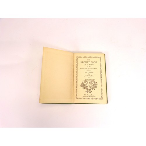 100 - WAINWRIGHT ELIZABETH.  Early 18th century manuscript recipe book.  A Queen Anne period 8vo volume cl... 