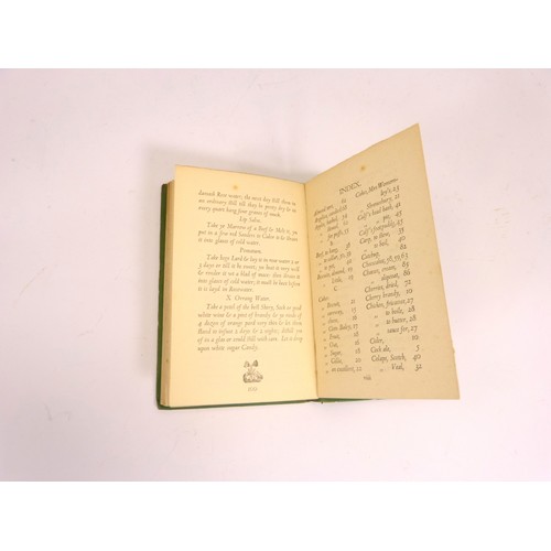 100 - WAINWRIGHT ELIZABETH.  Early 18th century manuscript recipe book.  A Queen Anne period 8vo volume cl... 