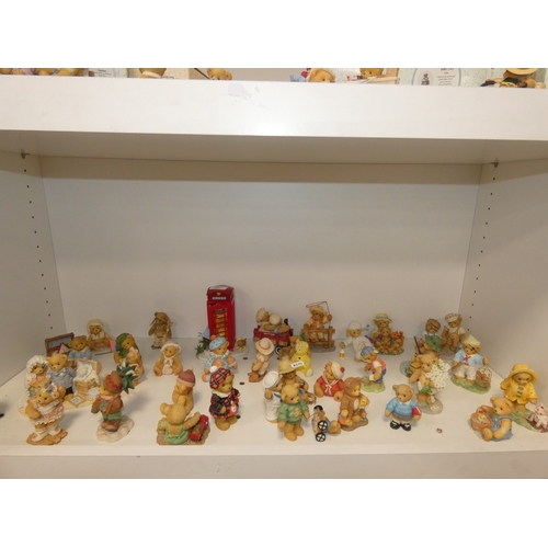105 - Shelf lot of assorted Cherished Teddies.