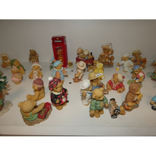 105 - Shelf lot of assorted Cherished Teddies.
