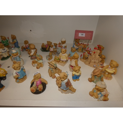 106 - Shelf lot of assorted Cherished Teddies.