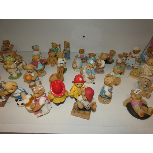 106 - Shelf lot of assorted Cherished Teddies.