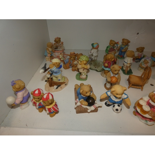 106 - Shelf lot of assorted Cherished Teddies.