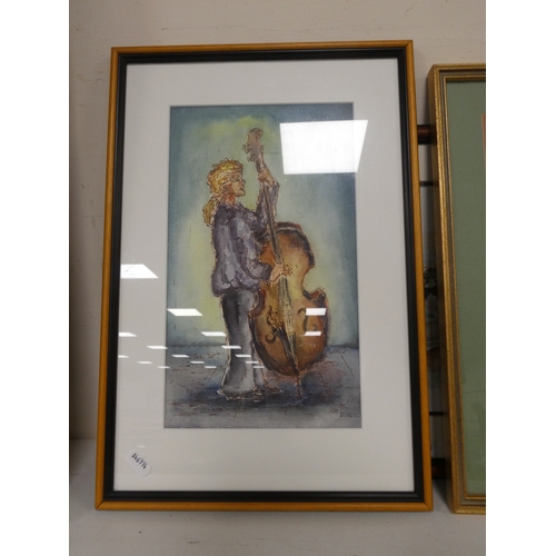 118 - Group of modern pictures to include Chinese and Japanese themed pictures, amateur artist watercolour... 