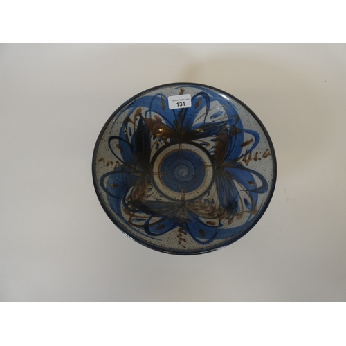 131 - Jane PerrymanStudio pottery abstract bowl, signed RG and dated 89 to underside.... 