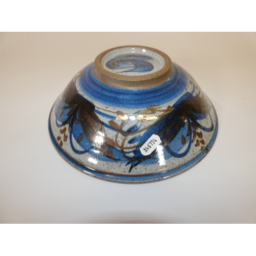 131 - Jane PerrymanStudio pottery abstract bowl, signed RG and dated 89 to underside.... 