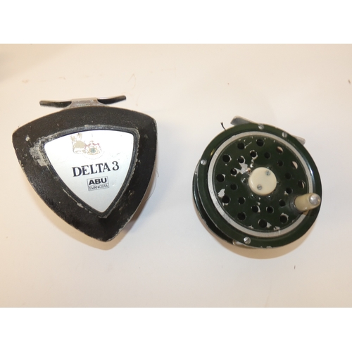 149 - Group of four fishing reels to include Condex, The Landex, Delta 3, The Olympic reel, with three oth... 