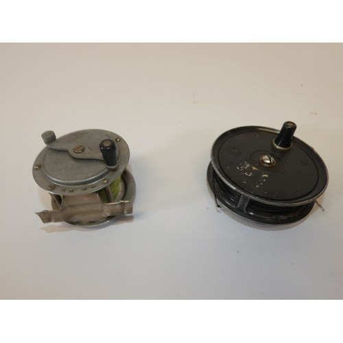 149 - Group of four fishing reels to include Condex, The Landex, Delta 3, The Olympic reel, with three oth... 