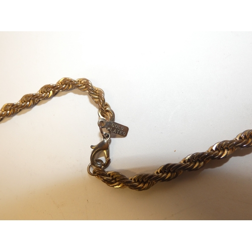 155 - Box of costume jewellery and curios to include a rubbed Georgian penny, Parker pen, necklaces etc.&n... 