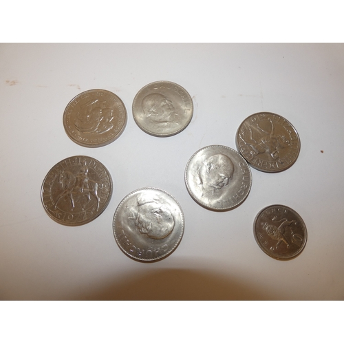 160 - Box of stamps and coinage to include pre and post decimal British and Foreign coins, 1987 United Kin... 