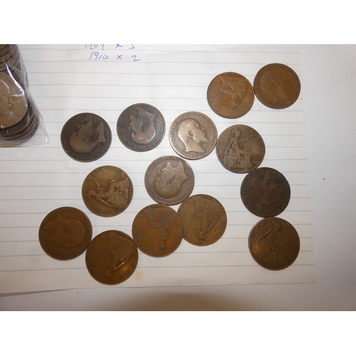165 - Collection of Edward VII copper pennies 1902-1910.