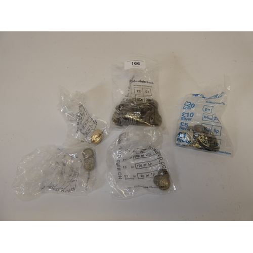 166 - Collection of United Kingdom part silver George V threepences and shillings, circa 1930s and later.