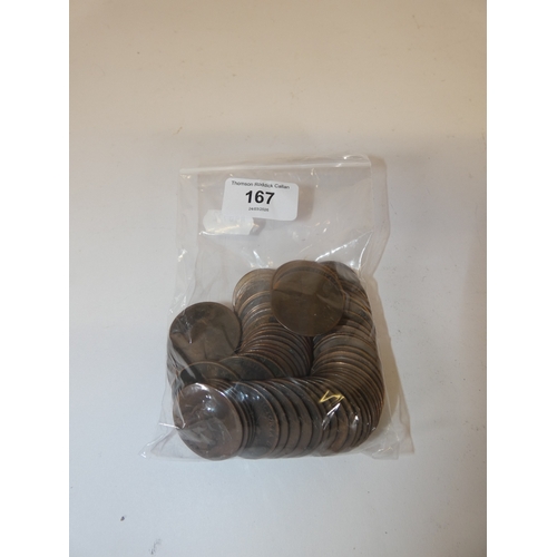 167 - Collection of Queen Victoria (young head) copper pennies, various years.