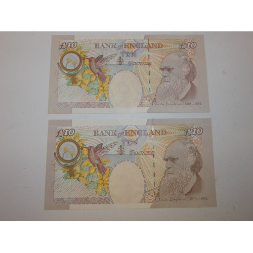 172 - Two Bank of England &pound;10 banknotes, 