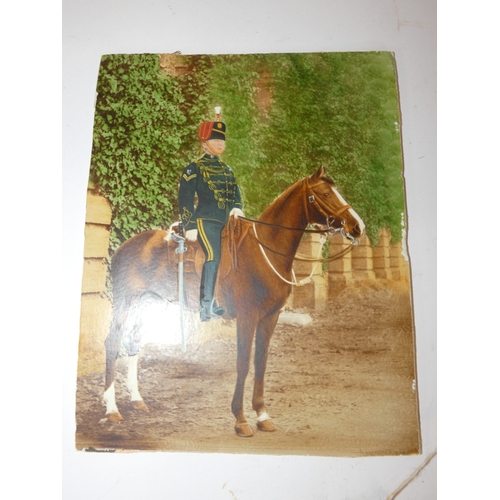 175 - Set of three WWI campaign medals awarded to 30833 SPR. J. Marchbank. R.E. and related photograph.