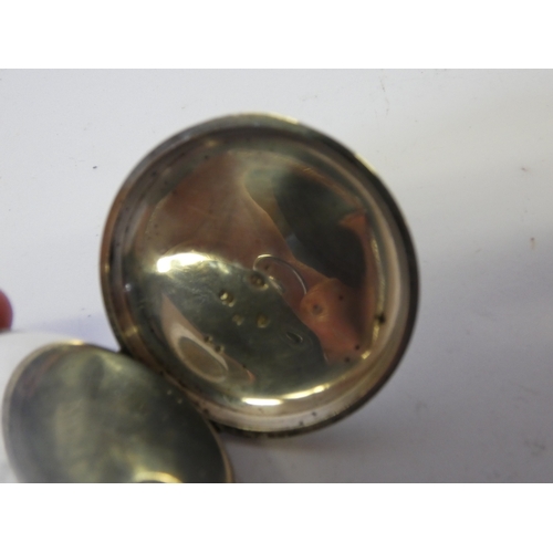 176 - Late Victorian 925 silver cased open face fusee keywind pocket watch, named to the dial for Jas McSk... 