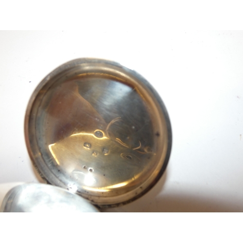 176 - Late Victorian 925 silver cased open face fusee keywind pocket watch, named to the dial for Jas McSk... 