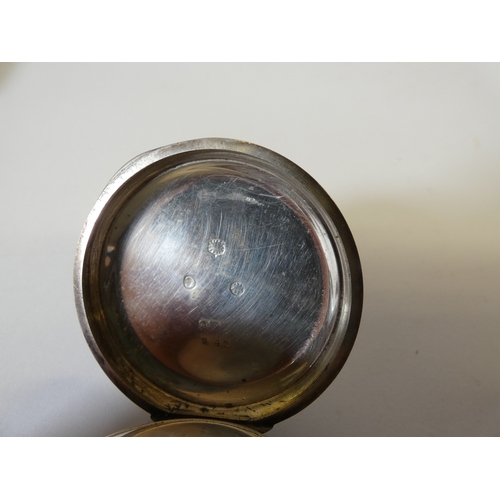 179 - Victorian silver cased pocket watch in outer case and another Victorian silver cased pocket watch (f... 