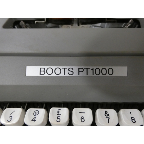 67 - Boots PT1000 typewrier and Boots PT400 typewriter. (2)