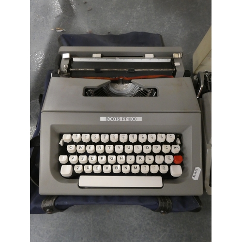 67 - Boots PT1000 typewrier and Boots PT400 typewriter. (2)