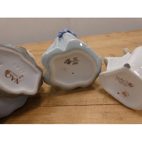 73 - Six assorted Nao figures and figurines.