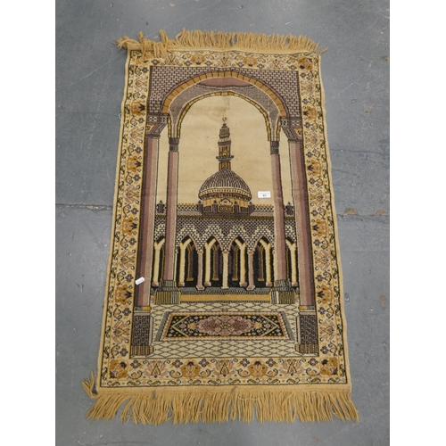 81 - Vintage Indian prayer mat.