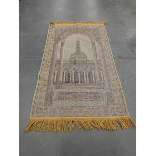 81 - Vintage Indian prayer mat.