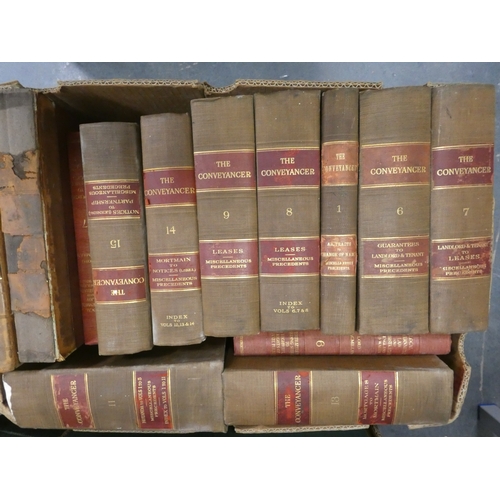 84 - Four boxes of vinatge law books to include volumes of The Conveyancer and Local Government Law and A... 