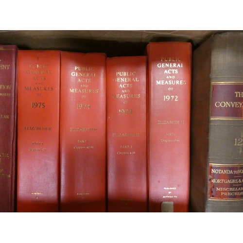 84 - Four boxes of vinatge law books to include volumes of The Conveyancer and Local Government Law and A... 