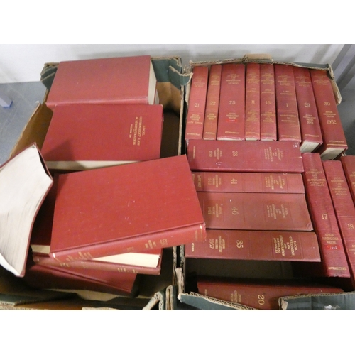 84 - Four boxes of vinatge law books to include volumes of The Conveyancer and Local Government Law and A... 