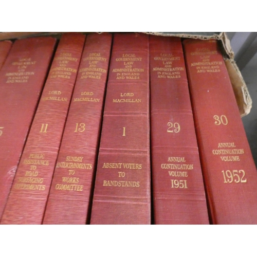 84 - Four boxes of vinatge law books to include volumes of The Conveyancer and Local Government Law and A... 