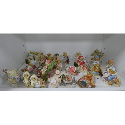 92 - Shelf lot of assorted Cherished Teddies.