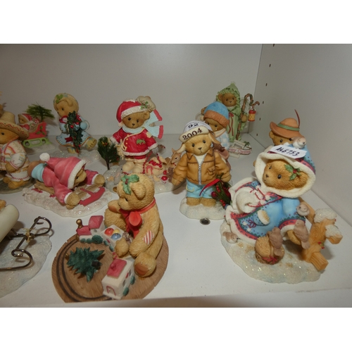 92 - Shelf lot of assorted Cherished Teddies.