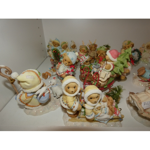 92 - Shelf lot of assorted Cherished Teddies.