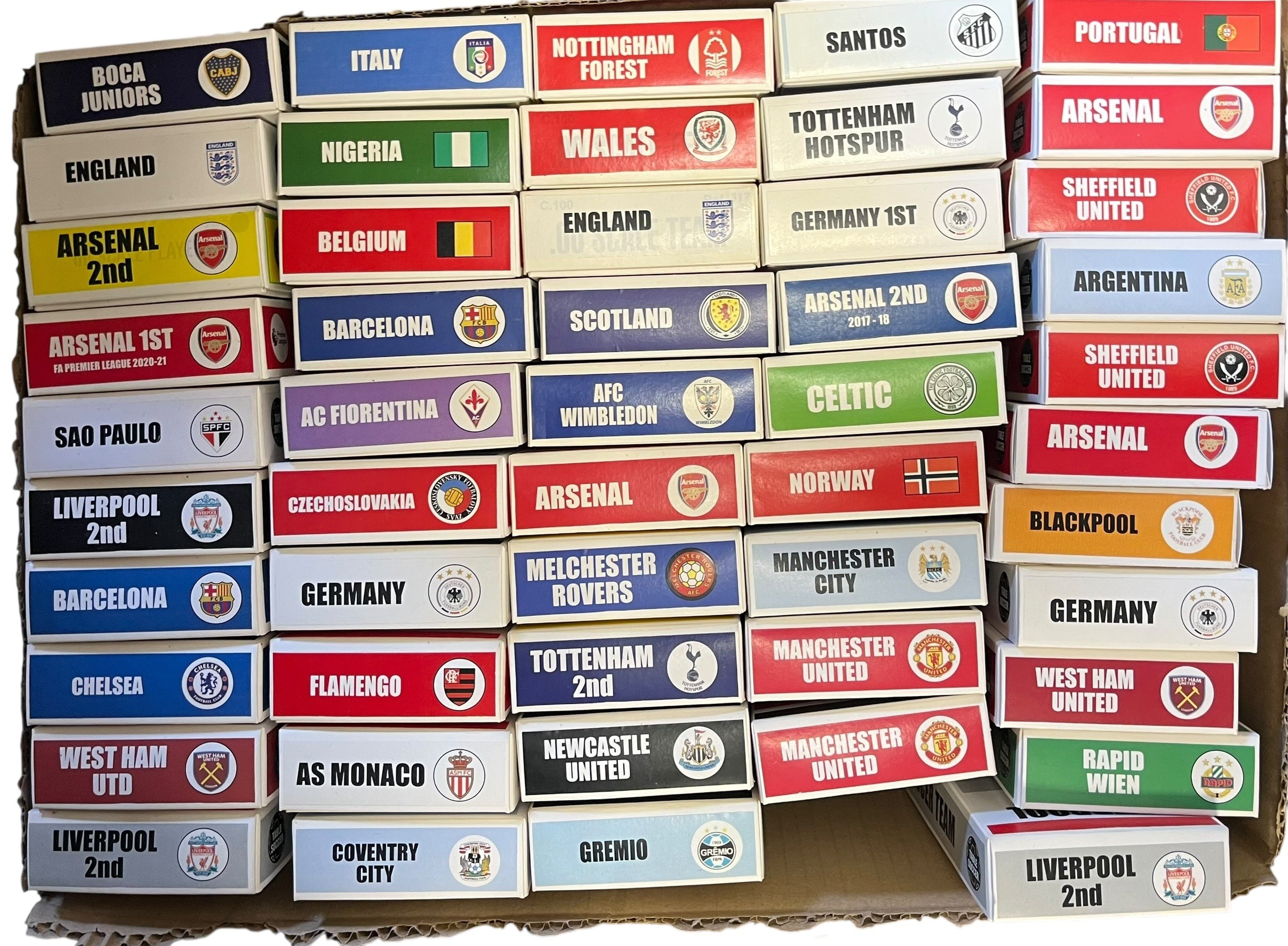 Collection of boxed Table Soccer football team figures