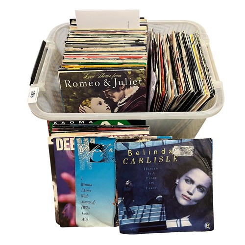 Collection single vinyl records to include David Bowie, Cher, Madonna ...