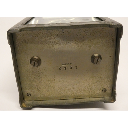 241 - Rex Silver for Liberty & CoArt Nouveau Tudric pewter carriage clock, the case with stylised ivy ... 